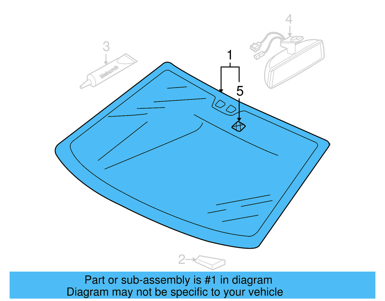 Windshield 3D1-845-011-AR - View 5