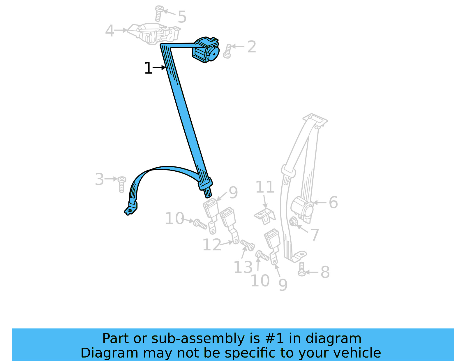 Outer Belt Assembly 3CM-857-805-B-RAA - View 5