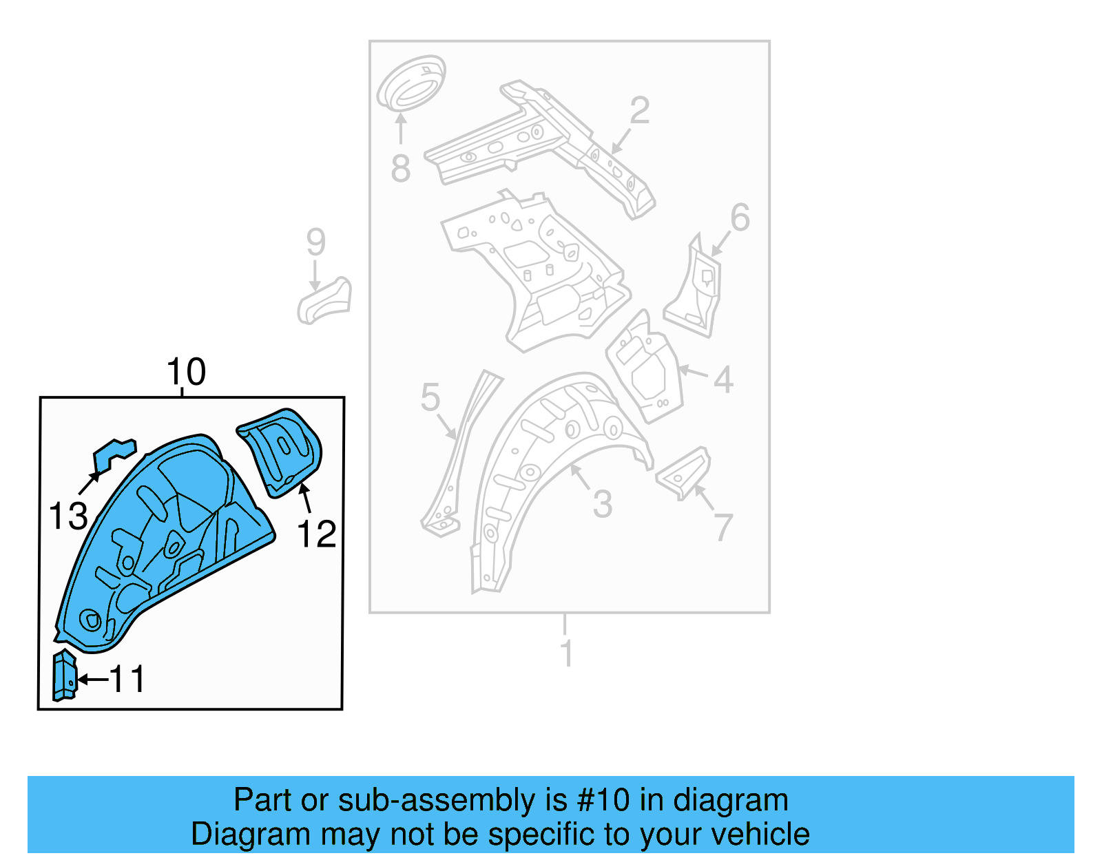 Inner Wheelhouse 5G6-809-852 - View 10