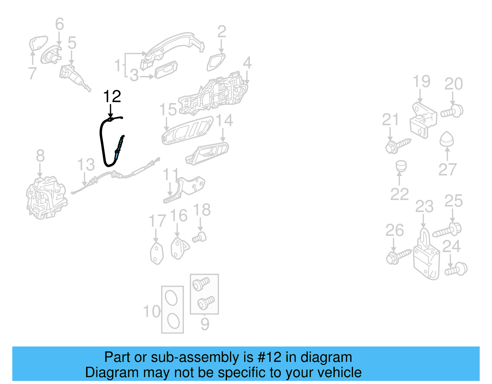 Opener Cable 3C8-837-017-A - View 20