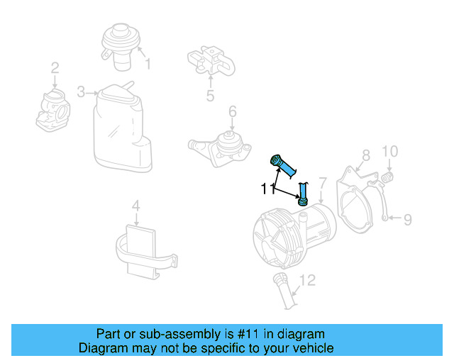 Secondary Air Injection Pump Hose 021-131-127-D