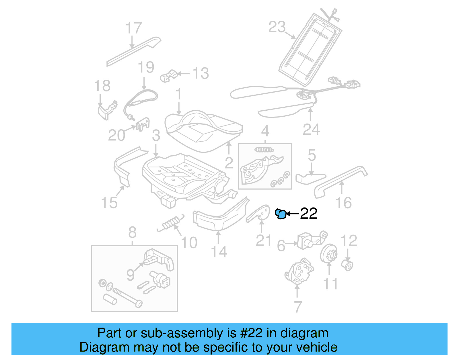 Adjust Lever Cap 1J0-881-171-C-B41 - View 19