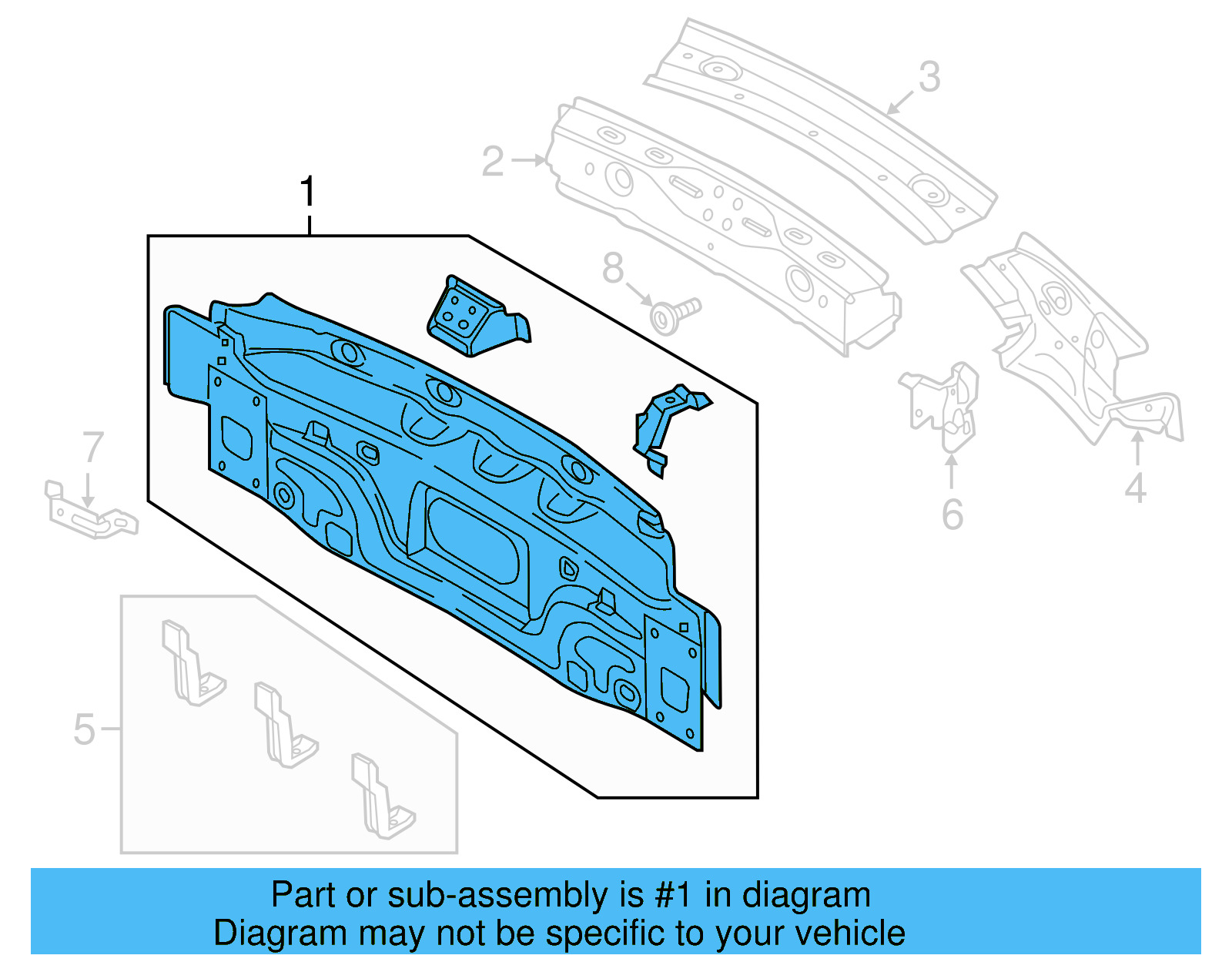 Rear Body Panel 5C3-813-305 - View 4