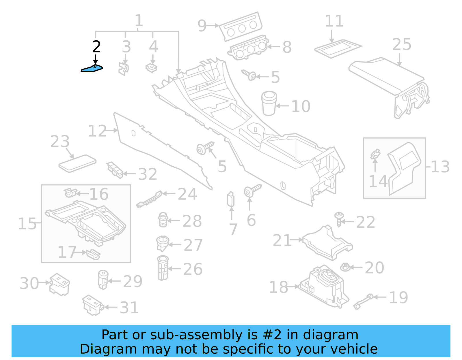 Console Body Bracket 17B-864-344 - View 8