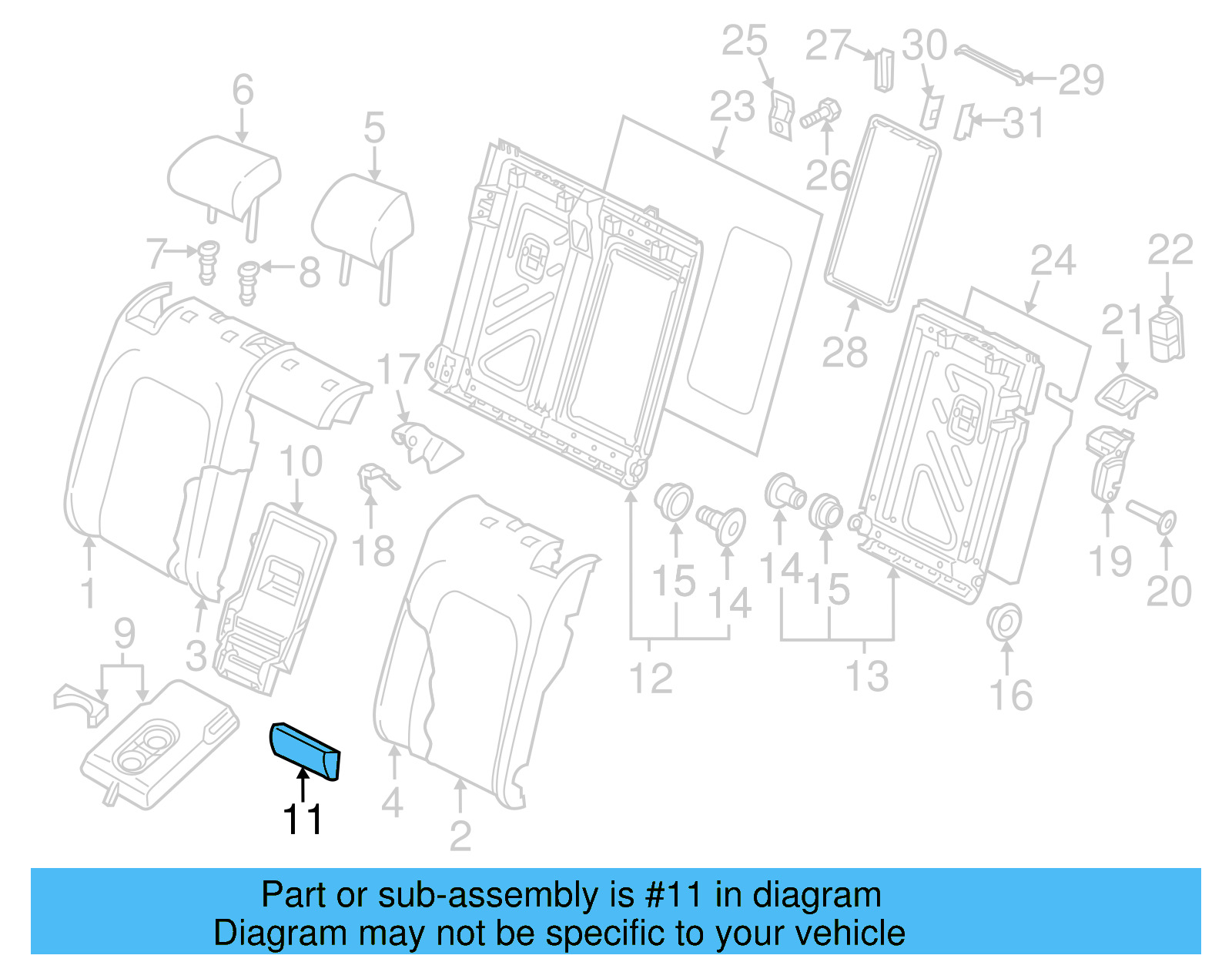 Center Cushion 5GM-885-873-D-LI8 - View 2