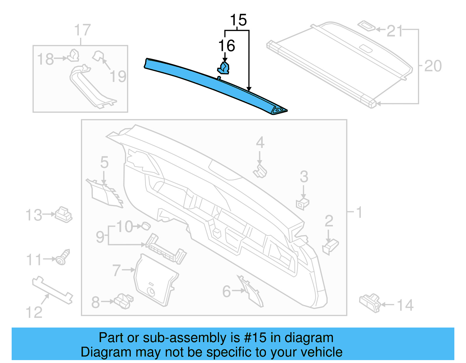 Upper Trim 5NN-867-707-82V - View 4