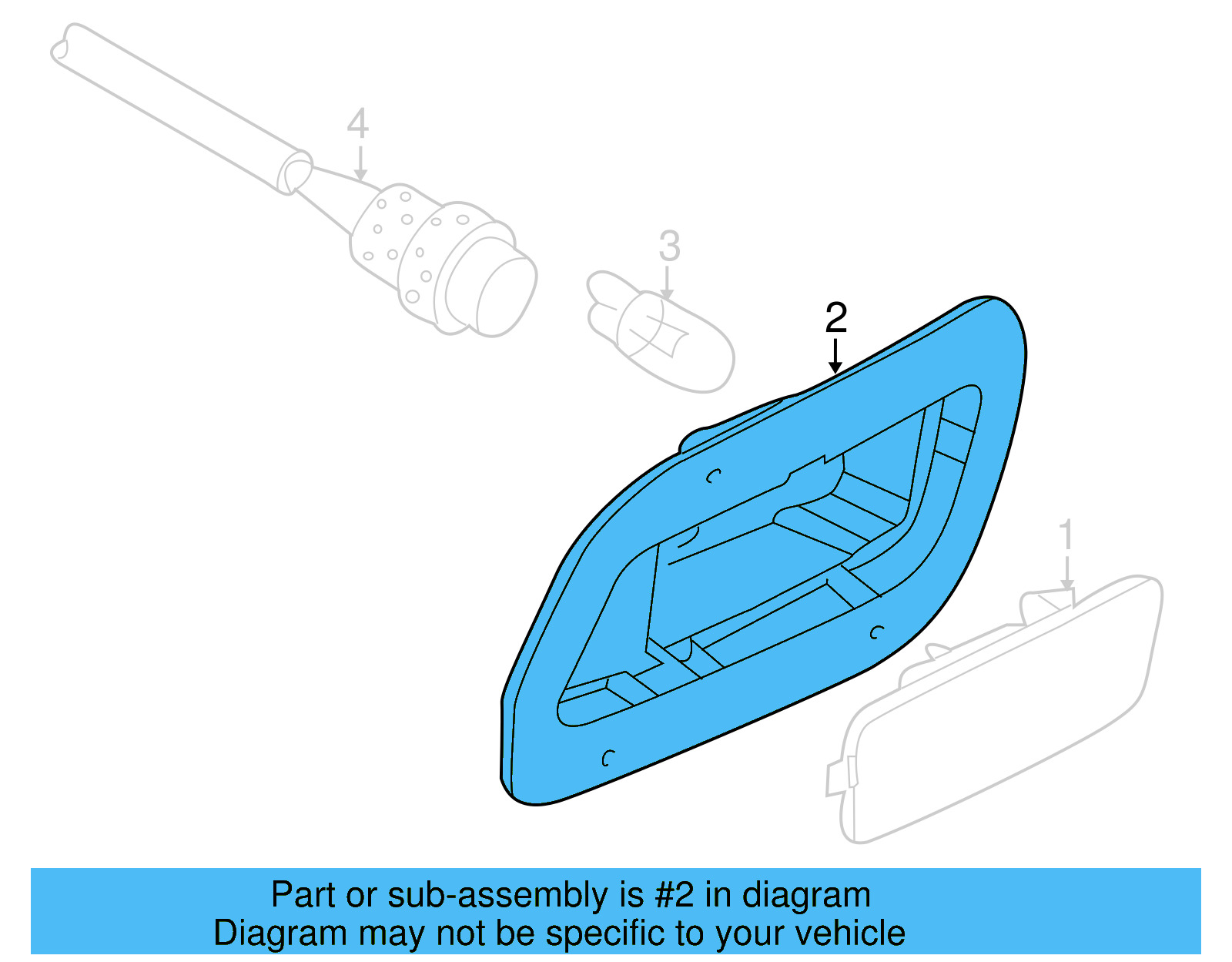 Side Marker Light Bracket 1K5-945-567 - View 8