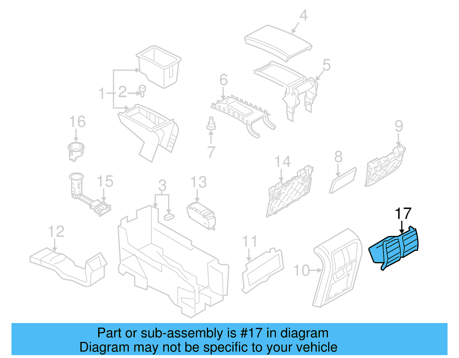 Air Outlet 3AA-819-203-9B9 - View 10