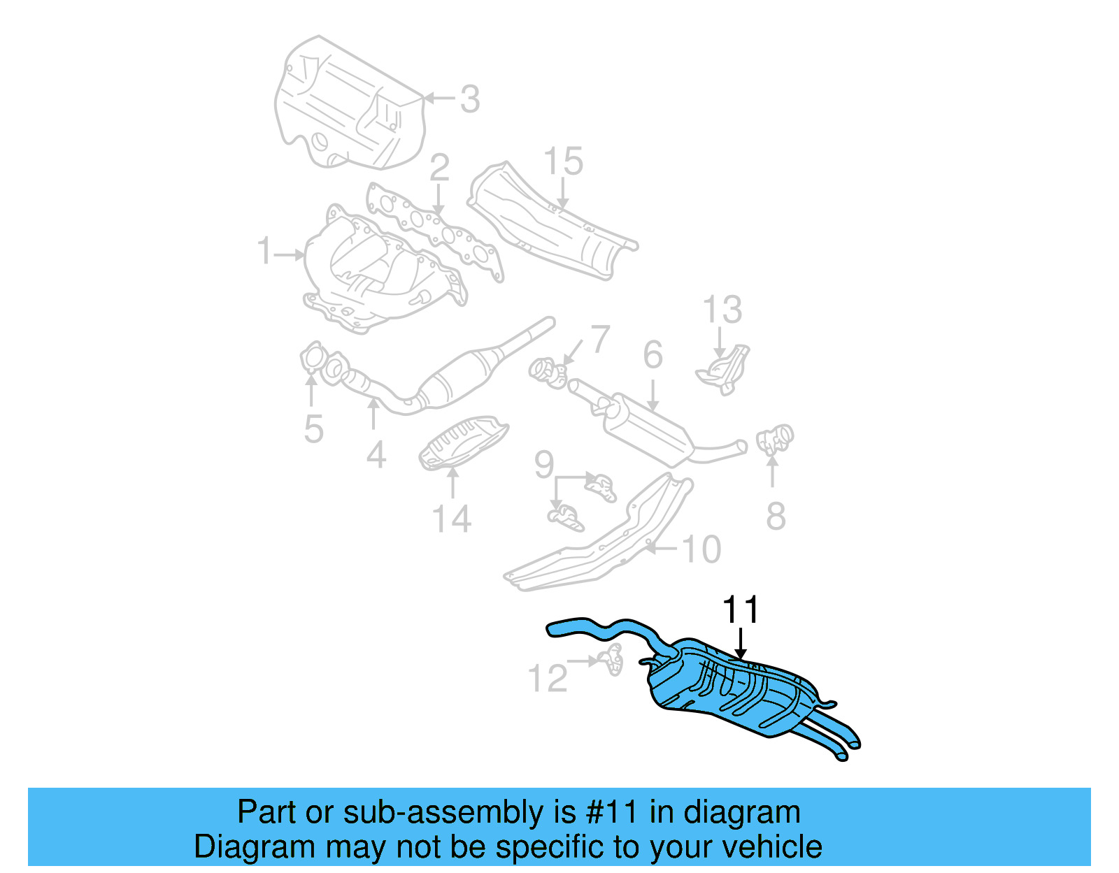 Rear Muffler 1J5-253-609-BB - View 6