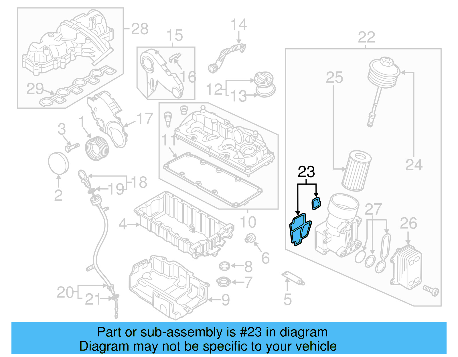 Oil Filter Housing Gasket Set 03L-198-441 - View 7