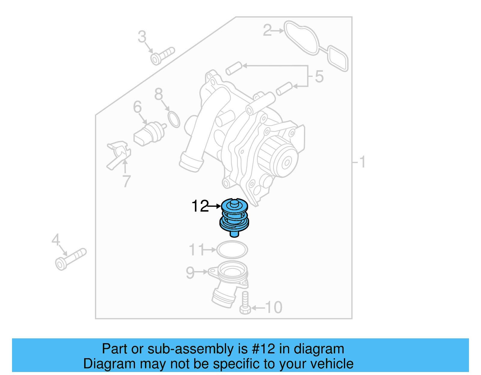 Engine Coolant Thermostat 06J-121-113-C - View 16