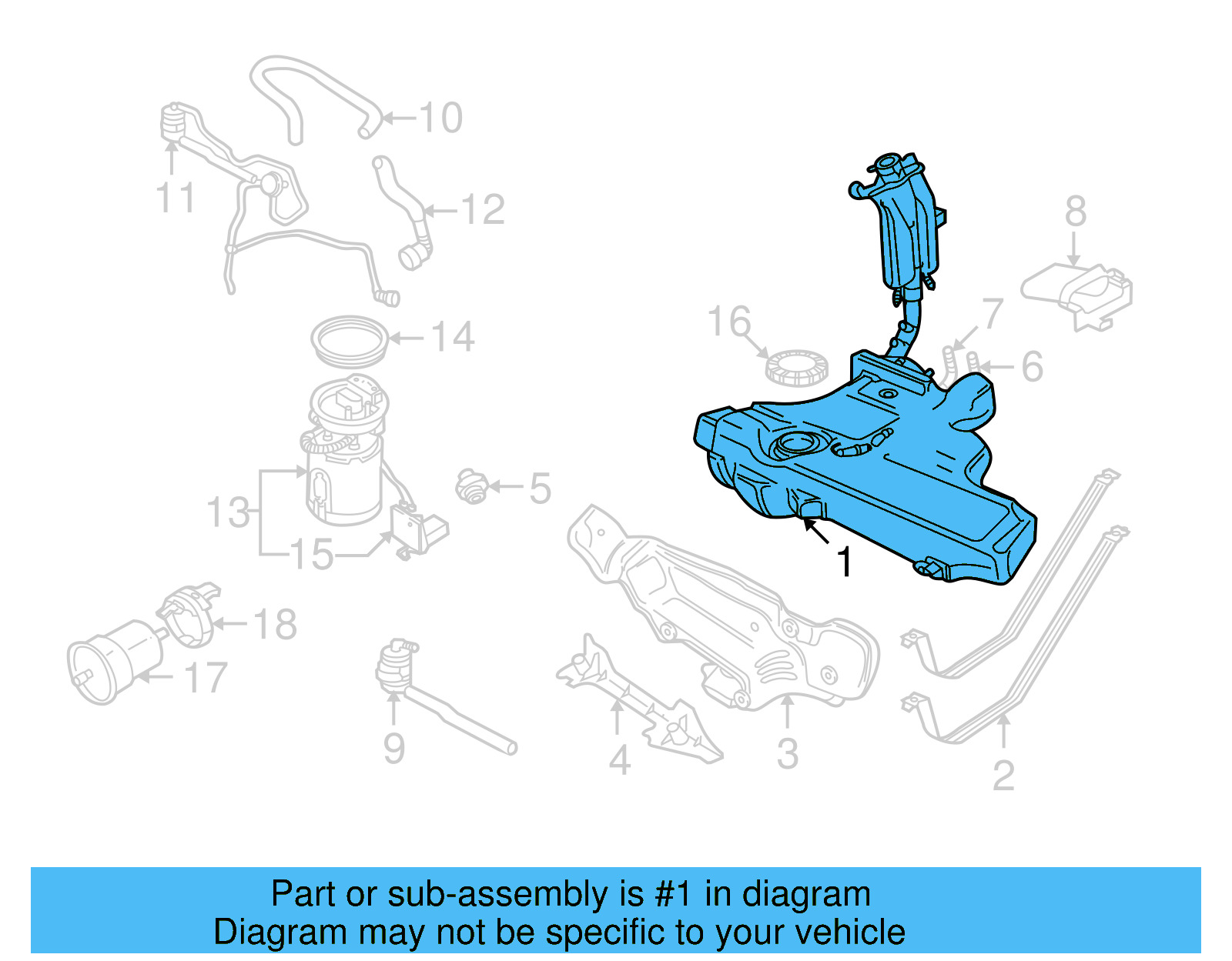 Fuel Tank 1C0-201-060-AJ - View 9