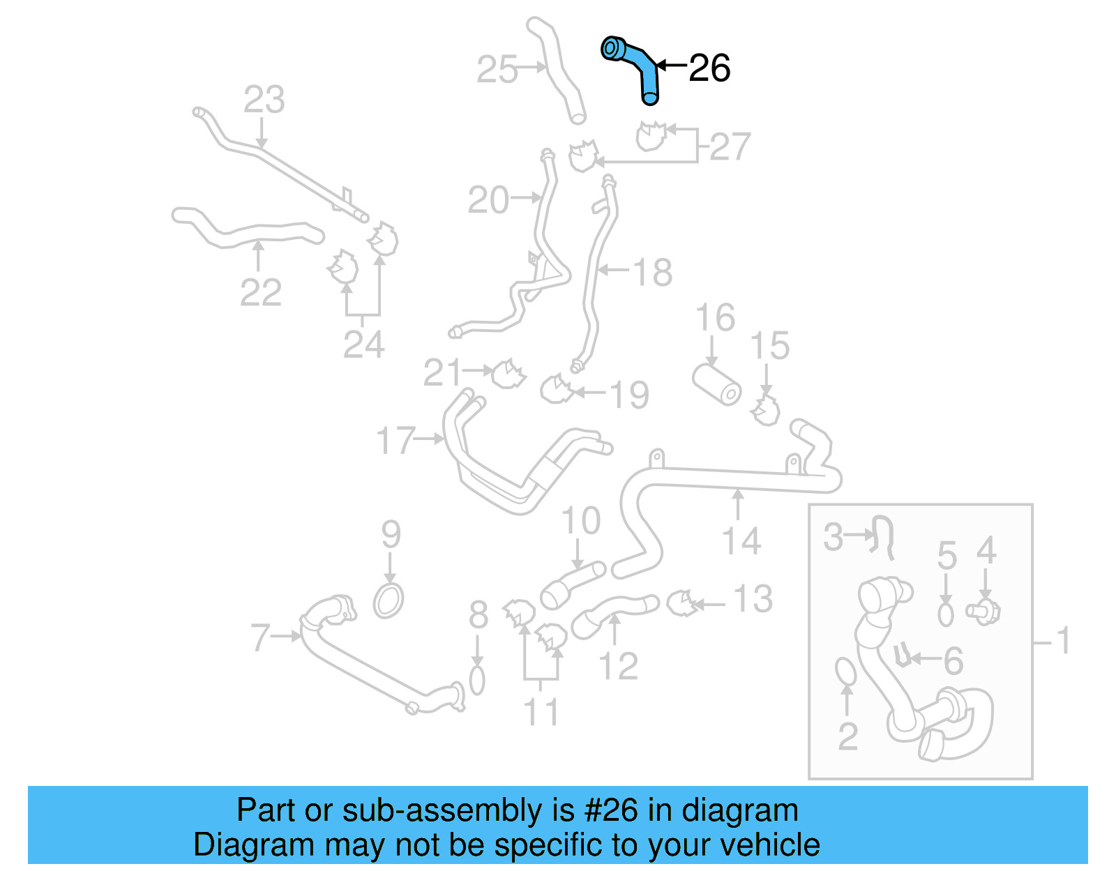HVAC Heater Hose 7L0-815-373 - View 6