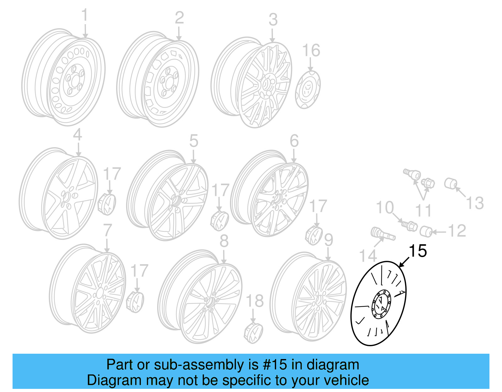 Wheel Cover 3C0-601-147-D-SMC - View 9