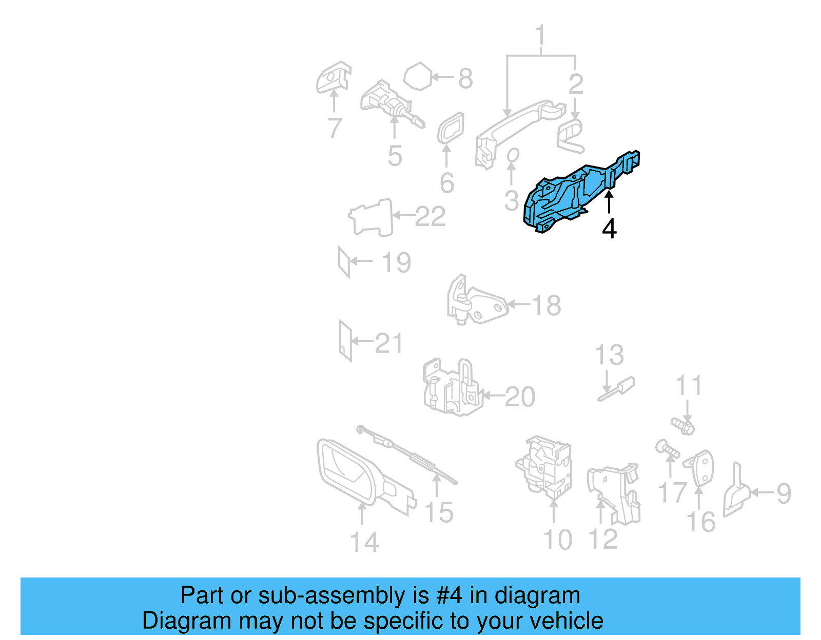 Handle Plate 1K0-837-886-A - View 22
