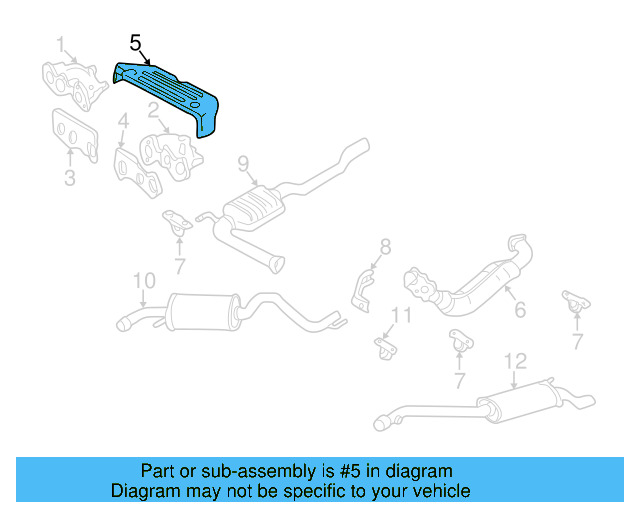Exhaust Manifold Heat Shield 022-253-035-N - View 2