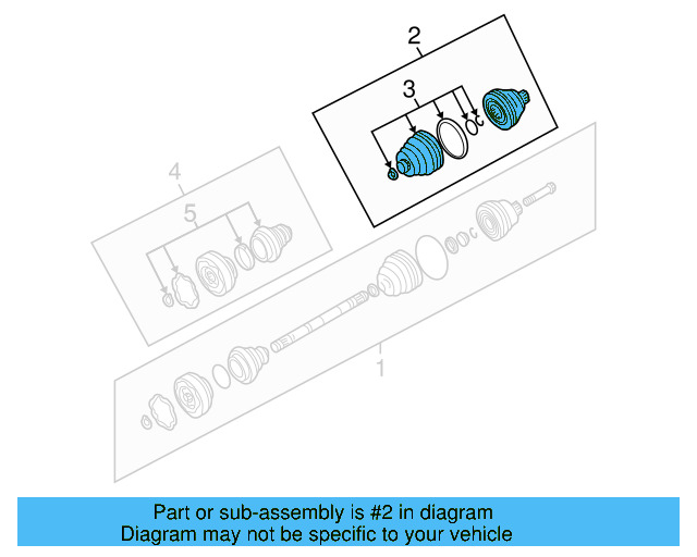 Outer Joint Assembly JZW-498-340-EX - View 3