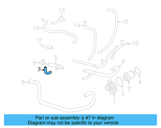 Reservoir Hose 7D0-121-063-B - View 3