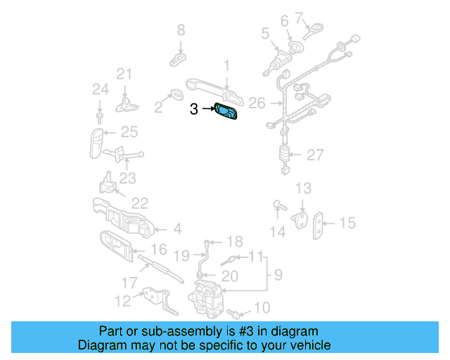 Handle, Outside Packing 1C0-837-211-A - View 7