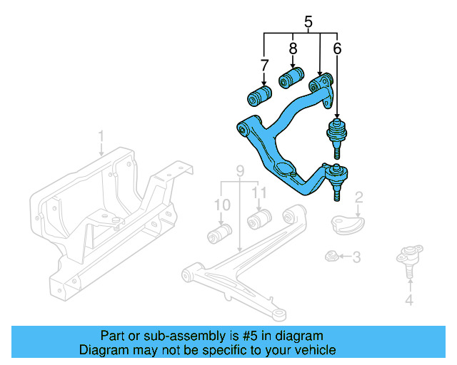 Upper Control Arm 701-407-021-C - View 2