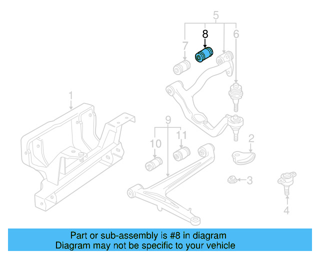 Upper Bushing 701-407-087 - View 2