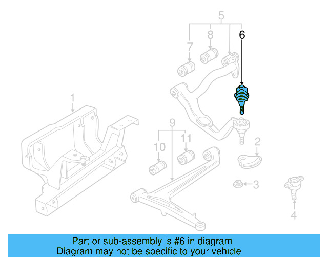 Upper Ball Joint 701-407-187-B - View 3