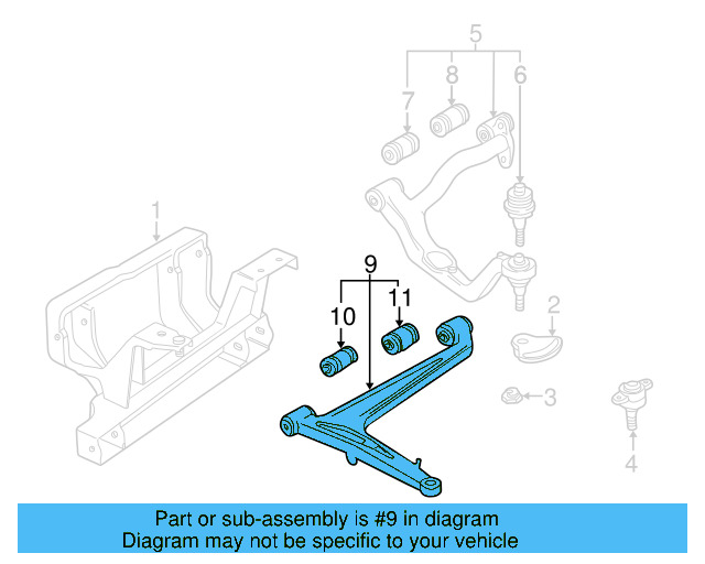 Lower Control Arm 701-407-152-A - View 3