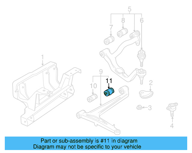 Lower Control Arm Rear Bushing 7D0-407-140-A - View 2
