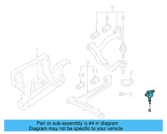 Lower Ball Joint 7D0-407-361 - View 3