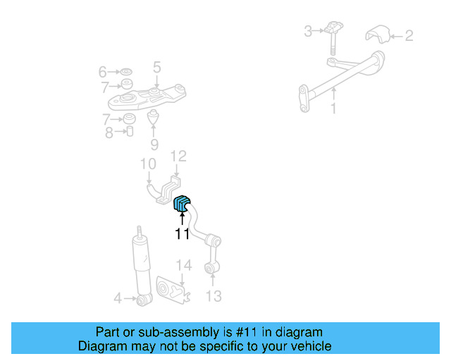 Stabilizer Bar Bushing 701-411-041-D