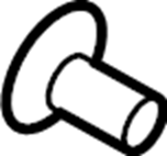 Rear Dr Speaker Rivet WHT-005-353 - View 19