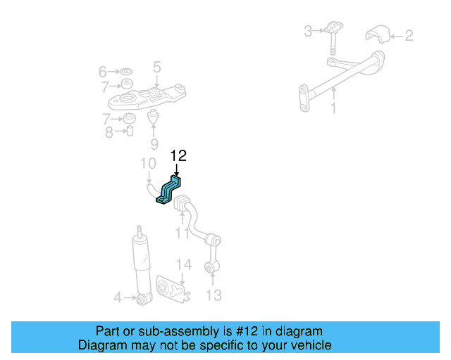 Stabilizer Bar Bracket 701-411-063-B - View 3