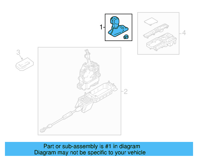 Shift Knob 3CN-713-123-A-UMF - View 3