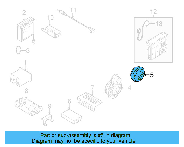 Rear Dr Speaker 3C0-035-453-B - View 20