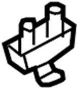 Bracket 1S0-857-561-Y20 - View 3