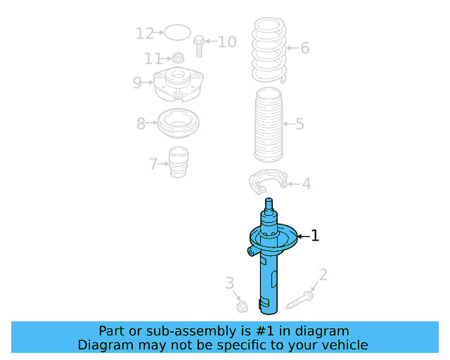 Suspension Strut 3Q0-413-032-A