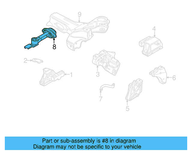 Rear Support 1J0-199-851-N - View 3