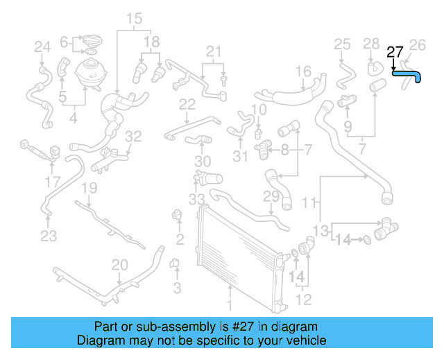 Engine Coolant Hose 1J0-121-058-AF - View 10