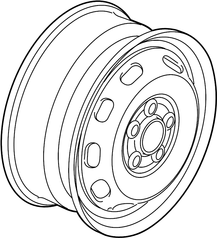 Wheel, Steel 5K0-601-027-A-03C - View 5