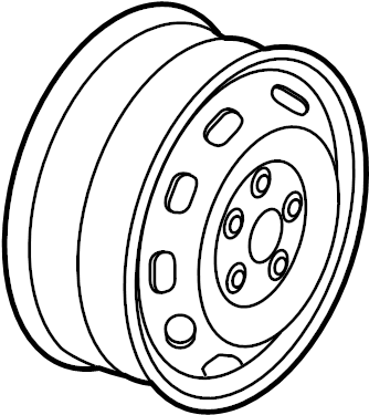 Wheel, Steel 5K0-601-027-A-03C - View 3