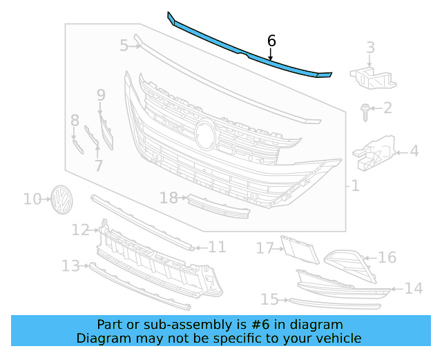 Molding (Unpainted) 3g8853053agru - View 5
