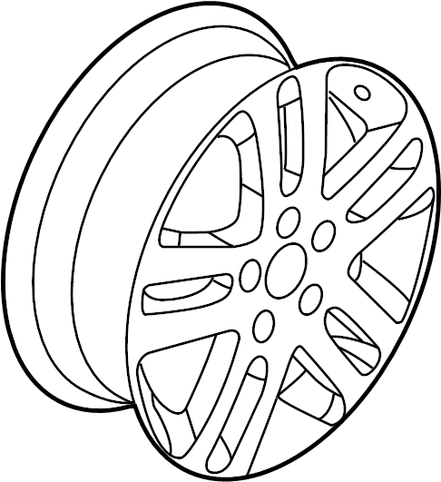 Wheel, Alloy 1K0-601-025-BN-8Z8 - View 3