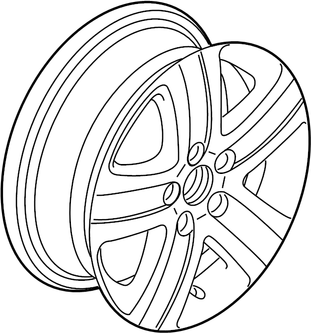 Wheel, Alloy 1K0-601-025-BN-8Z8 - View 4