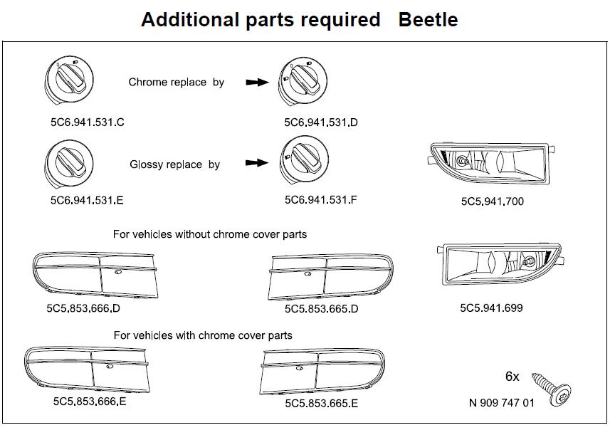 Fog Lamp Retrofit Harness 5C1-052-186