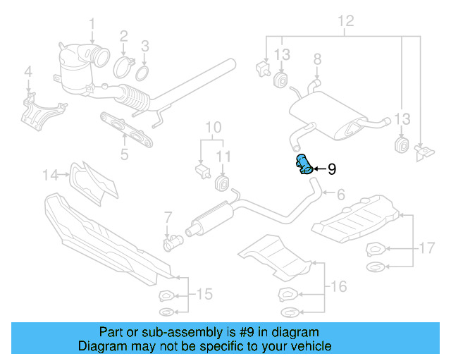 Muffler & Pipe Clamp 1K0-253-141-T - View 14