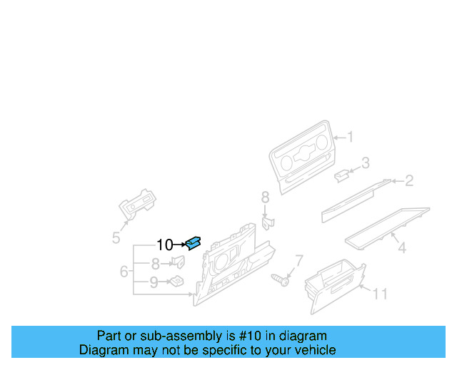Side Cover Clip 1K0-867-388-A - View 101