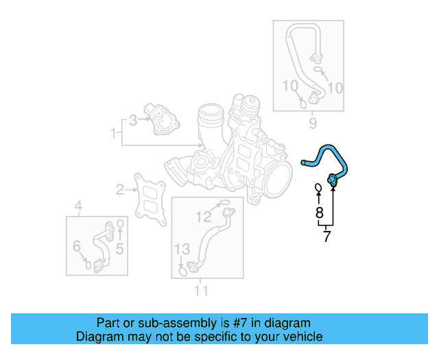 Water Outlet Pipe 06K-121-492-M - View 7
