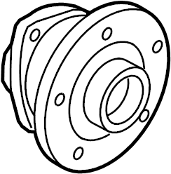 Rear Hub & Bearing 8V0-598-625-C - View 2