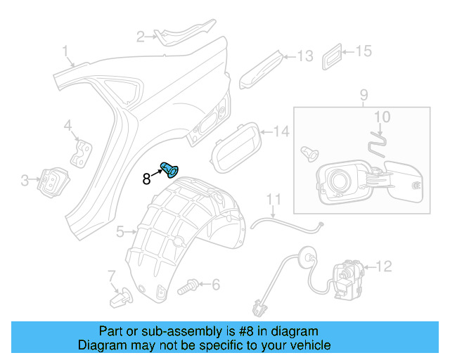 Wheelhouse Liner Retainer Nut N-106-213-01 - View 121