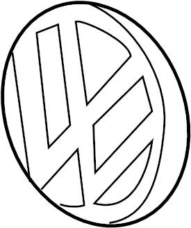 Grille Emblem 5K0-853-601-F-ULM - View 24